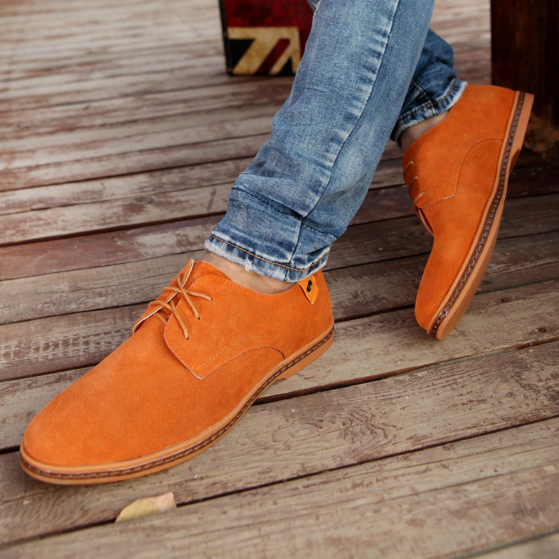 Men's Suede Lace-up Leather Shoes