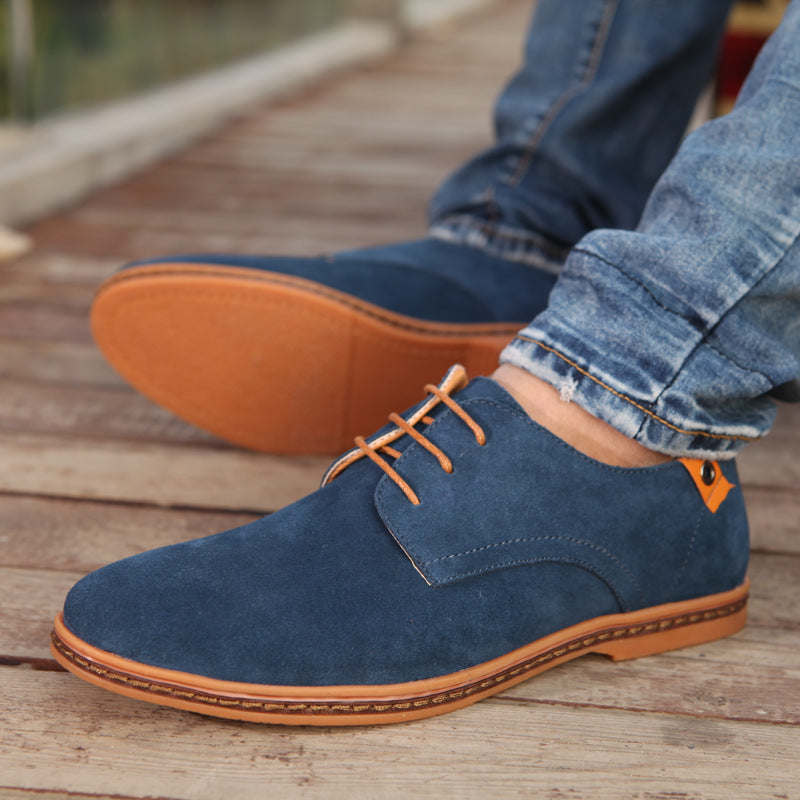 Men's Suede Lace-up Leather Shoes