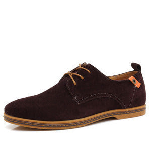 Men's Suede Lace-up Leather Shoes