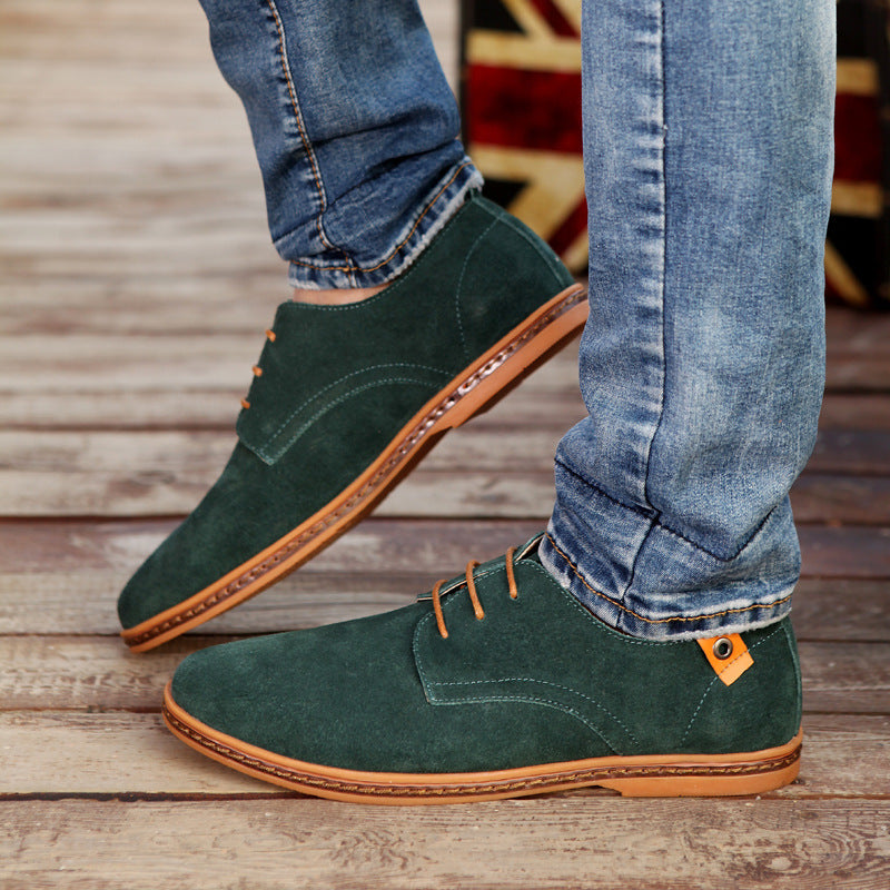 Men's Suede Lace-up Leather Shoes