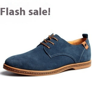 Men's Suede Lace-up Leather Shoes