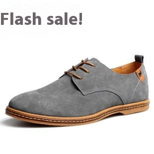 Men's Suede Lace-up Leather Shoes