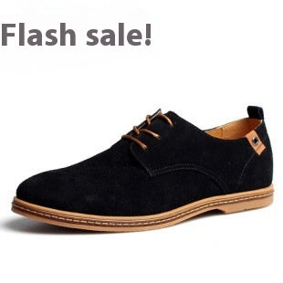 Men's Suede Lace-up Leather Shoes