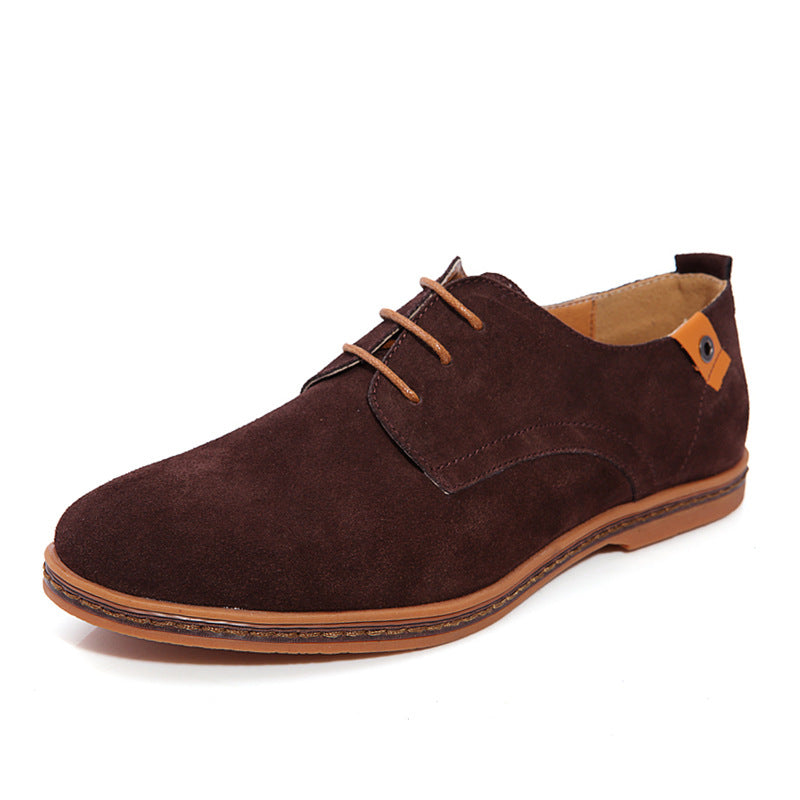 Men's Suede Lace-up Leather Shoes