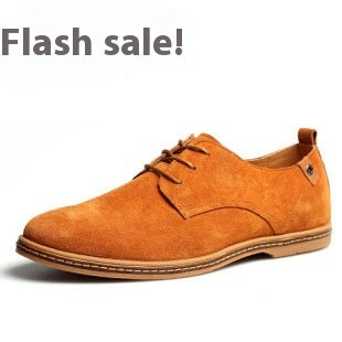 Men's Suede Lace-up Leather Shoes