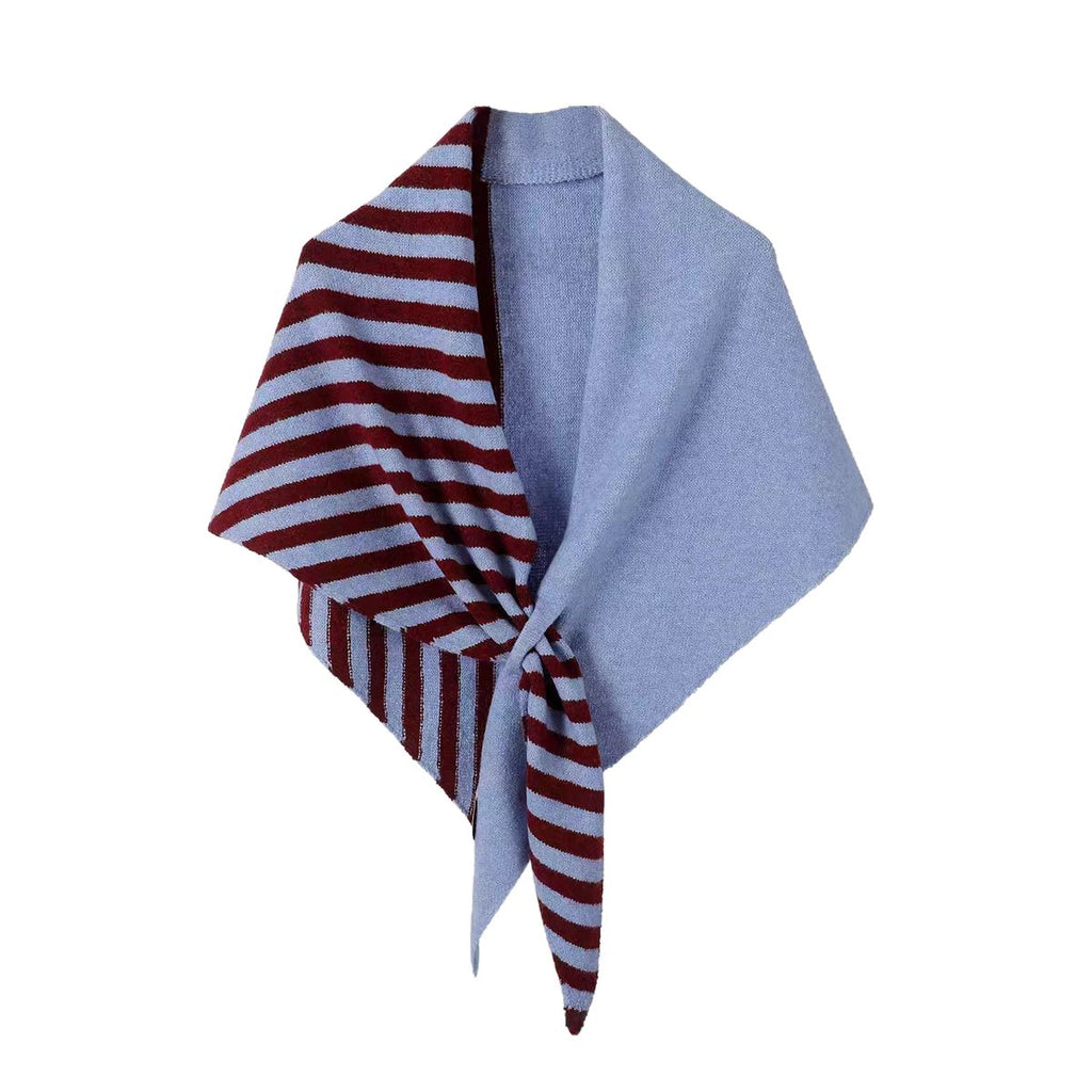 New Wool Color-block Striped Shawl For Women